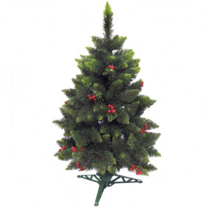 Brad artificial Bolzano, din PVC, suport PVC, 120 cm