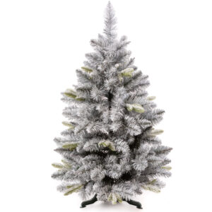 Brad artificial Monte Bianco, din PVC+PE, 120 cm, suport PVC